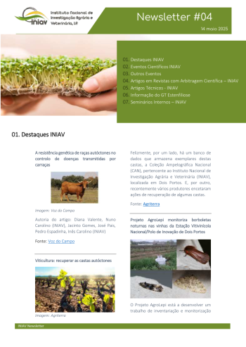 INIAV - Newsletter Externa nº 04/2025 Imagem 1