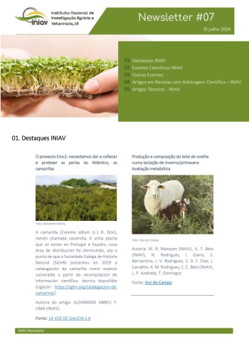 INIAV - Newsletter Externa nº 07/2024 Imagem 1