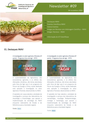 INIAV - Newsletter Externa nº 09/2024 Imagem 1