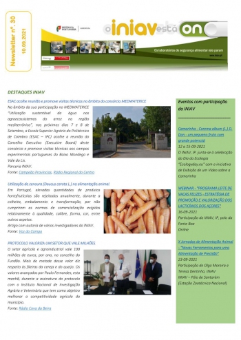 INIAV - Newsletter Semanal nº 30/2021 Imagem 1