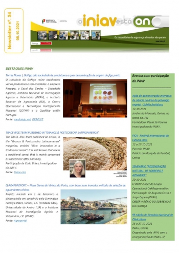 INIAV - Newsletter Semanal nº 34/2021 Imagem 1