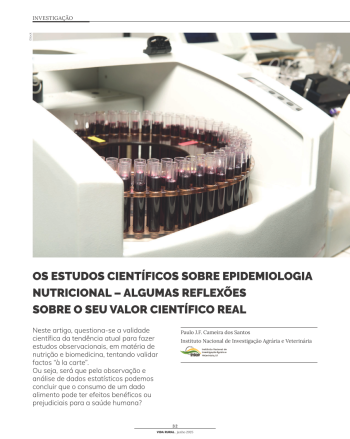 OS ESTUDOS CIENTÍFICOS SOBRE EPIDEMIOLOGIA NUTRICIONAL – ... Imagem 1