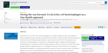Paving the way forward: Escherichia coli bacteriophages in ... Imagem 1
