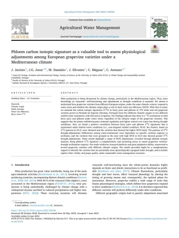 Phloem carbon isotopic signature as a valuable tool to ... Imagem 1