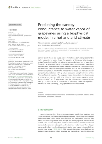 Predicting the canopy conductance to water vapor of ... Imagem 1