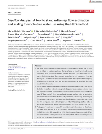 Sap Flow Analyzer: A tool to standardize sap flow ... Imagem 1