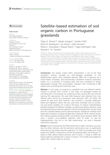 Satellite-based estimation of soil organic carbon in ... Imagem 1