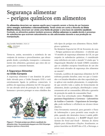 Segurança alimentar – perigos químicos em alimentos Imagem 1