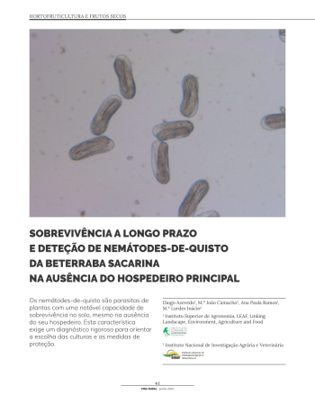 SOBREVIVÊNCIA A LONGO PRAZO E DETEÇÃO DE NEMÁTODES-DE ... Imagem 1