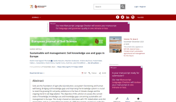 Sustainable soil management: Soil knowledge use and gaps in ... Imagem 1
