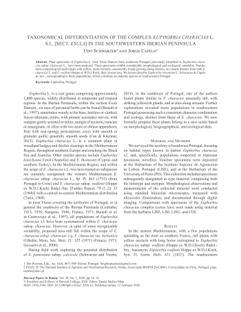 TAXONOMICAL DIFFERENTIATION OF THE COMPLEX EUPHORBIA ... Imagem 1