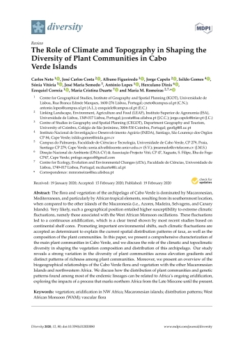 The Role of Climate and Topography in Shaping the Diversity ... Imagem 1