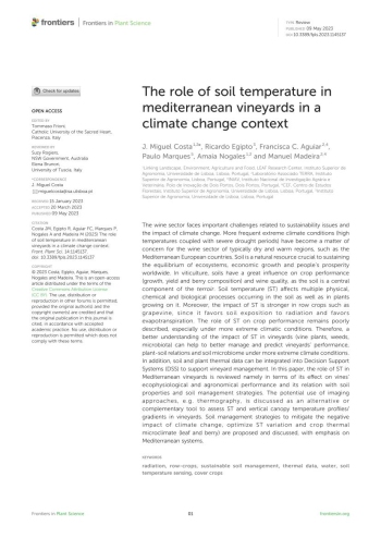 The role of soil temperature in mediterranean vineyards in ... Imagem 1