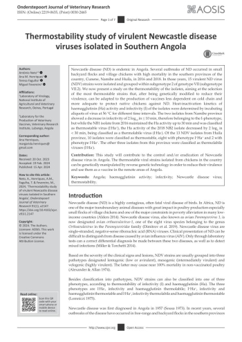 Thermostability study of virulent Newcastle disease viruses ... Imagem 1