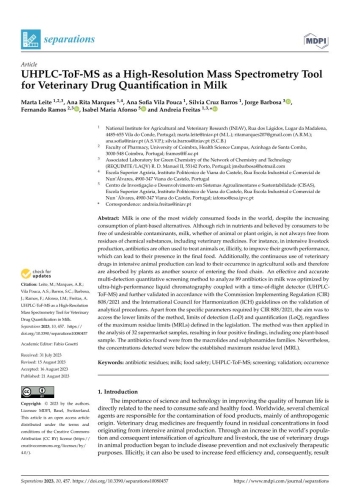 UHPLC-ToF-MS as a High-Resolution Mass Spectrometry Tool ... Imagem 1