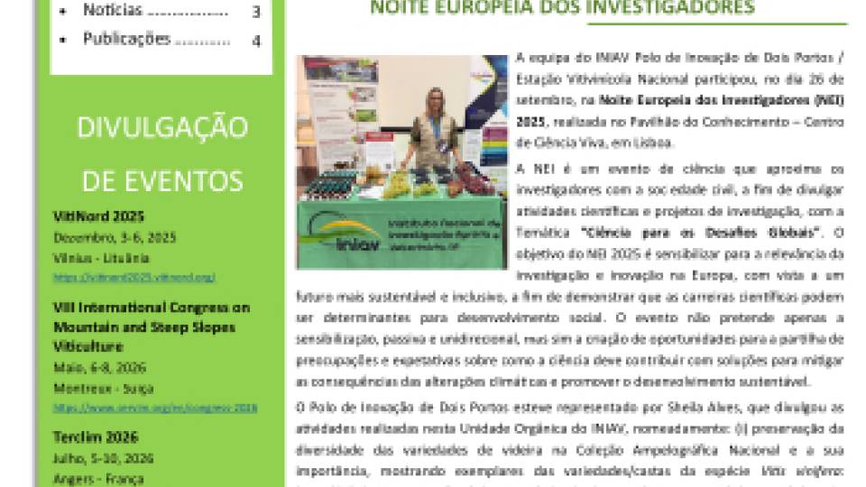 Folha Informativa de Dois Portos do mês de outubro 2025